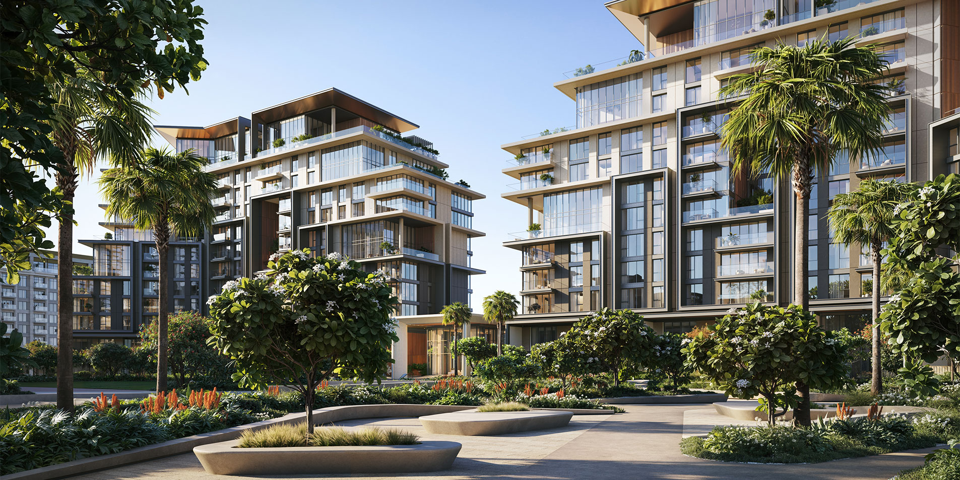 city walk crestlane exterior view from garden