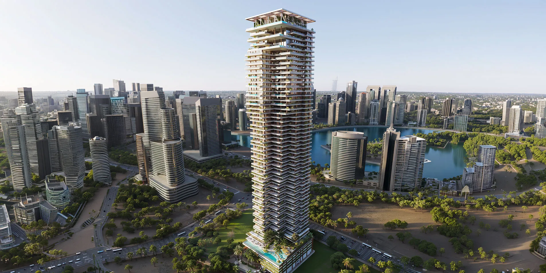fairmont solara tower aerial view