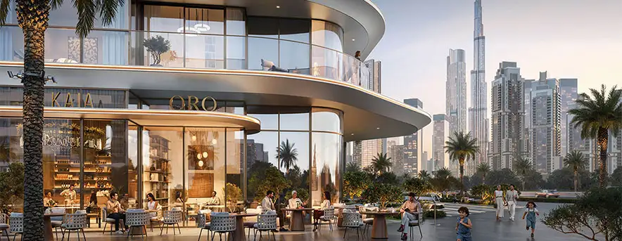 avarra palace dining terrace with burj khalifa view