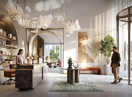 avarra palace luxury lobby with concierge desk