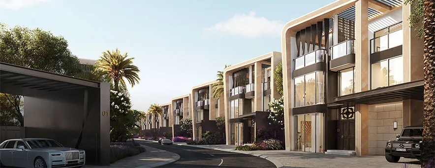 knightsbridge four bedroom villas along a landscaped street