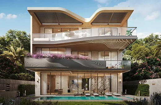 knightsbridge six bedroom villa front exterior and pool